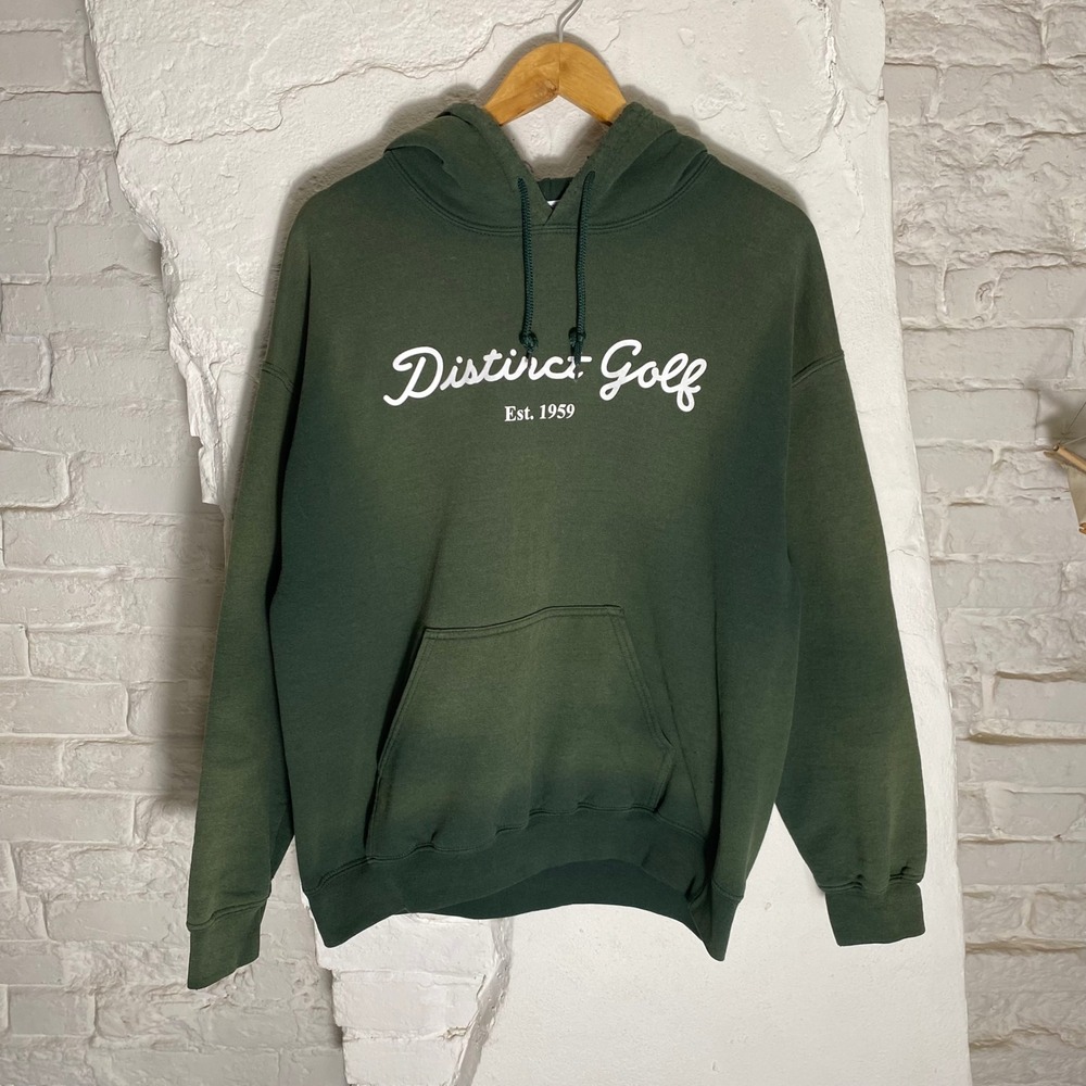 Distinct Golf Hoodie Faded Green Mens Pullover Size M‎ Gildan Heavy Blend